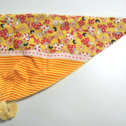 子供用エプロン&三角巾/サイズ: 110～120cm「水玉模様のキノコ」 epus110‐10 7枚目の画像