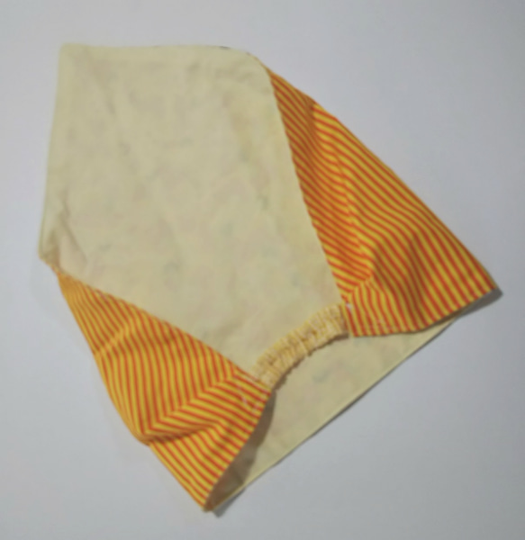 子供用エプロン&三角巾/サイズ: 110～120cm「水玉模様のキノコ」 epus110‐10 8枚目の画像