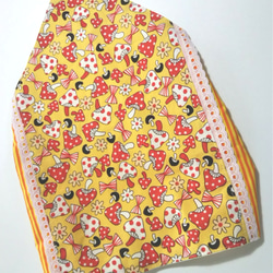 子供用エプロン&三角巾/サイズ: 110～120cm「水玉模様のキノコ」 epus110‐10 9枚目の画像