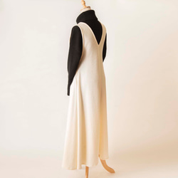 ウールのジャンパースカート　オフホワイト 5枚目の画像