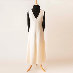 ウールのジャンパースカート　オフホワイト 6枚目の画像