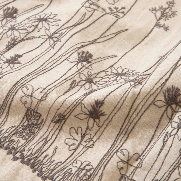 刺繍のスカート　リネン 4枚目の画像