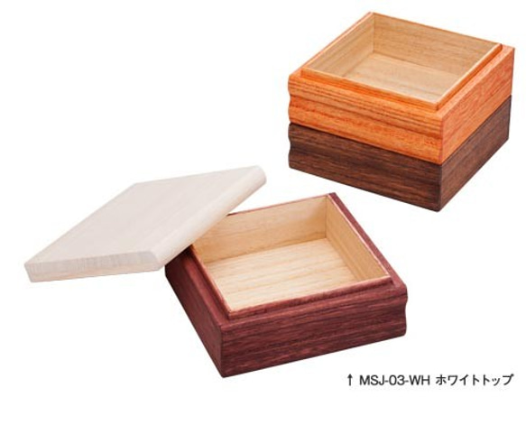 三段重箱　桐　木製　お菓子桐箱　保存箱【ホワイト】　 4枚目の画像