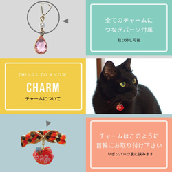【チャーム】シズクドロップ　アクセサリー雑貨・猫首輪チャーム 3枚目の画像