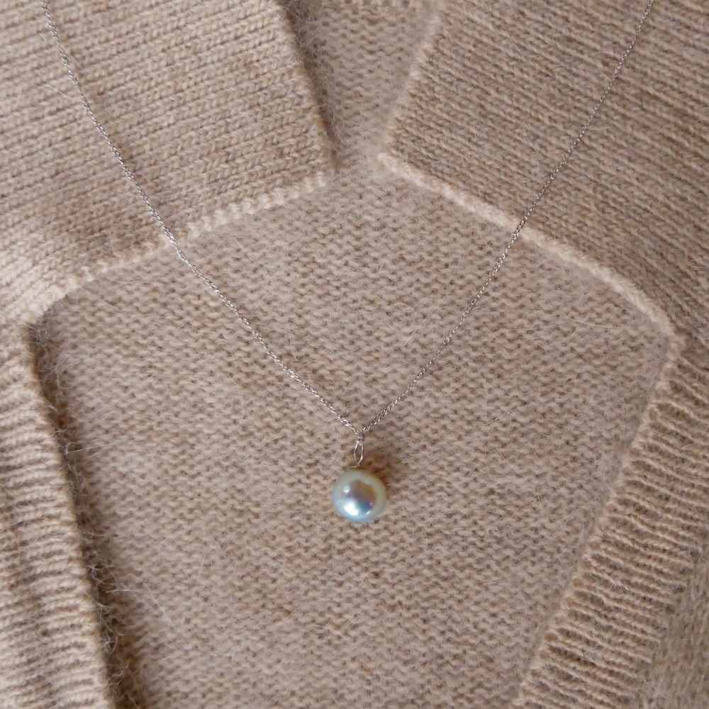 【送料無料】 K18/K14WG バロックあこや真珠 ネックレス 無染色【保証書付】