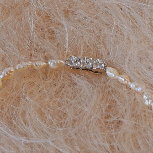 【送料無料】芥子パール 一連 ショートネックレス 淡水真珠 冠婚葬祭 プレゼント 照りツヤ巻き 淡水真珠 入学式 結婚式 6枚目の画像
