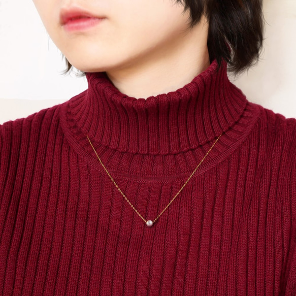 [免運費] Akoya Pearl Baby Pearl Multi-Through Necklace 14KGF 毛衣 / 圓 第6張的照片