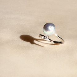 [一分對象] Akoya珍珠仲夏深海色環大顆粒一顆粒自由尺寸色調珍珠[Creema限定] 第4張的照片