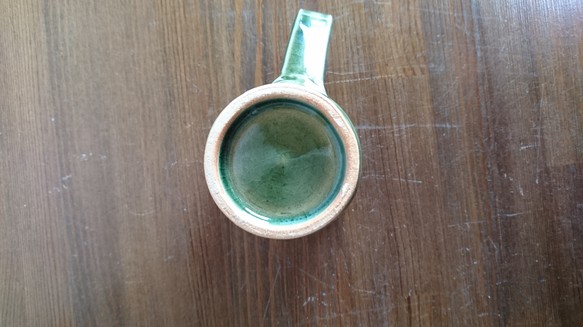 うねうねマグカップ緑 3枚目の画像