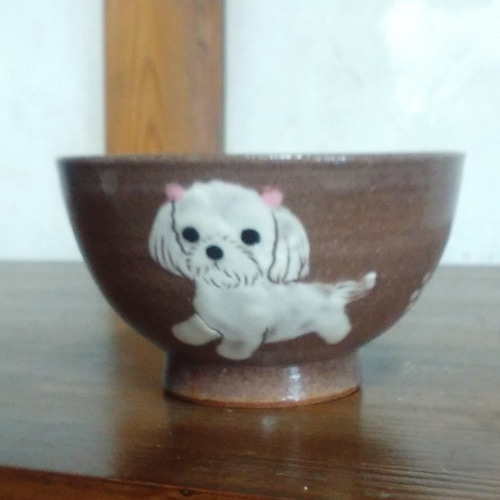 茶道具　犬茶碗 楽天市場】茶碗 柴犬 犬好き 飯碗 飯器/ ふろしき豆柴中平茶碗