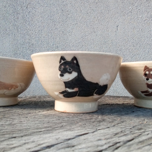 オーダーメイド☆犬茶ワン(犬の写真を元に制作) 茶碗・めし碗