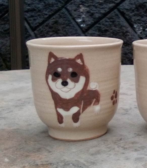 オーダーメイド☆犬湯呑み(犬の写真を元に制作) 湯呑み neruko 通販