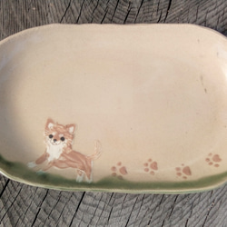 選べる犬楕円皿(受注制作) 1枚目の画像