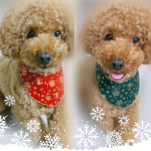 犬スタイ用 クリスマス柄 ① ② ③ ④ ⑥（【超簡単•犬服作り方