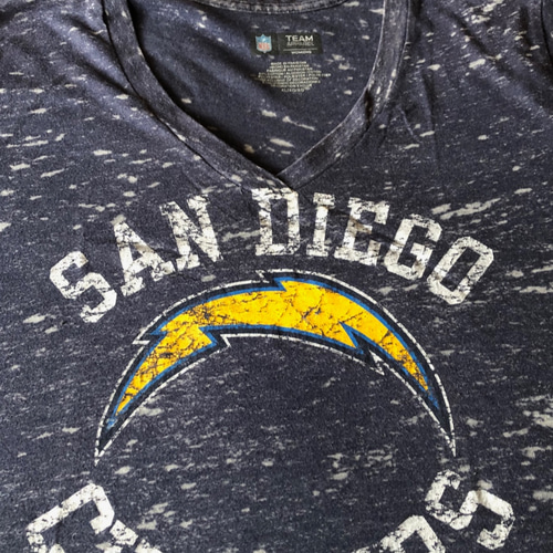 NFL アメフト サンディエゴチャージャーズ VネックTシャツ XL T