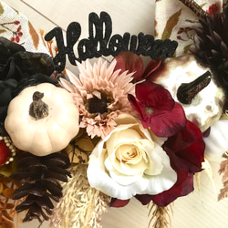 No.wreath-15229/ハロウィンリース　20-(17)　48cm/アーティフィシャルフラワー造花 6枚目の画像