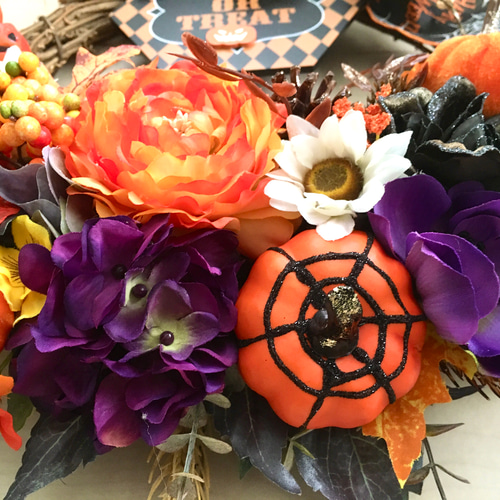 No.wreath-15231/ハロウィンリース 20-(19) 45x45cm/アーティ
