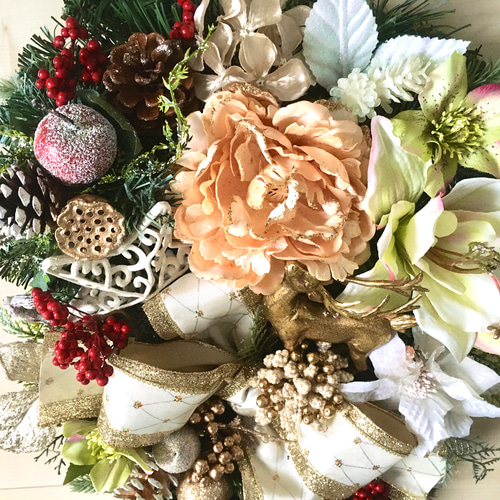 No.xmas-14388/大型クリスマススワッグ(縦) 20-(19) 57x33cm/アーティ  