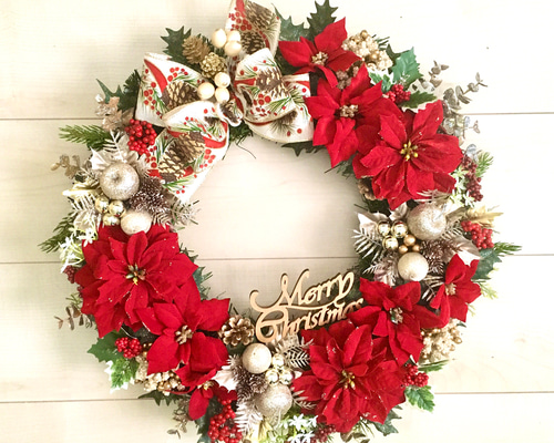 造花 フラワーアレンジメント クリスマスリース 新品 No.xmas-14400/クリスマスリース 20-(31) 45cm/アーティフィシャル