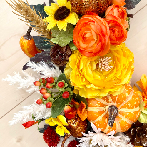 ✤ ✤ ハロウィンリース♬  造花  デコレーションリース ✤ ✤ ✤ ✤ ハロウィンリース♬ 造花 デコレーションリース ✤ ✤