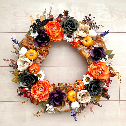 No.wreath-15371/ ハロウィンリース 21-(7) 45cm /アーティフィシャル