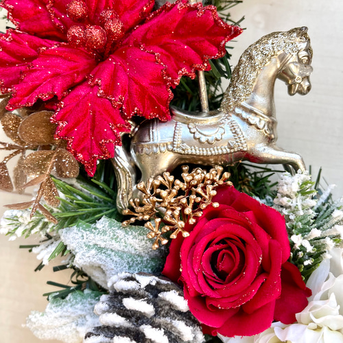 クリスマスリース　21センチ No.xmas-14414/ クリスマスリース(xmasリース) 21-(6) 44cm