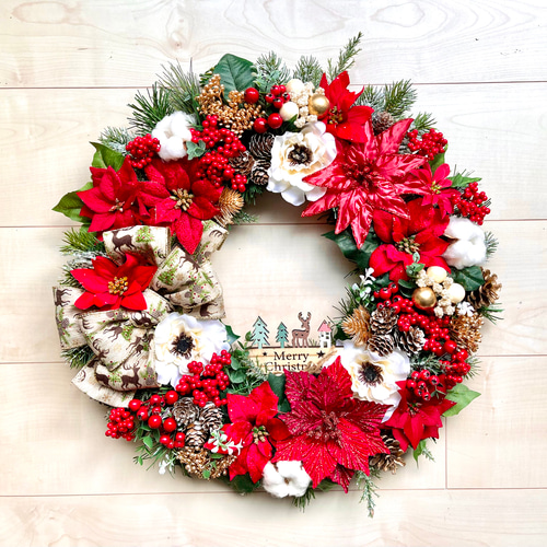 No.xmas-14437/クリスマスリース(xmasリース) 21-(29) 45cm/アーティ 