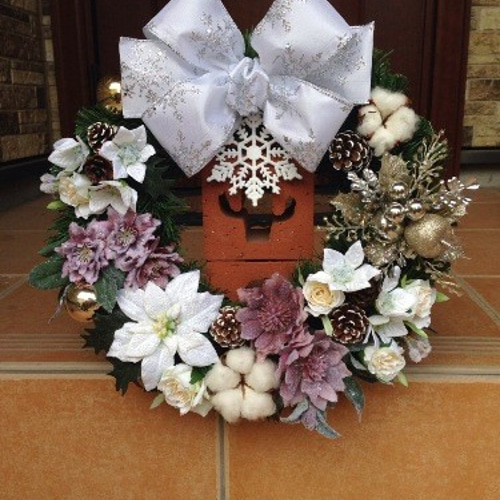 造花XmasリースNo.2