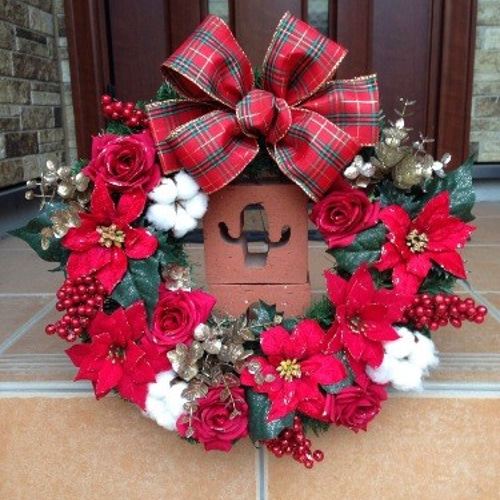 造花XmasリースNo.1