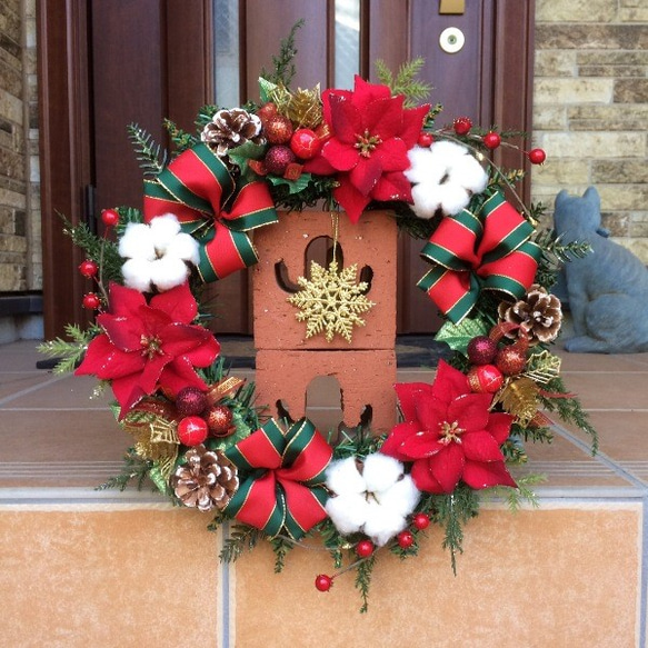 クリスマスリース クリスマス リース 豪華 おしゃれ 玄関 造花