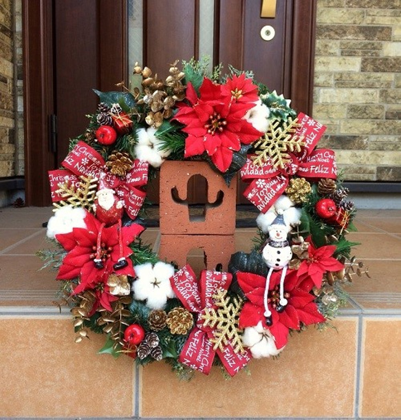 ハンドメイド】木の実のリース約40センチ大型