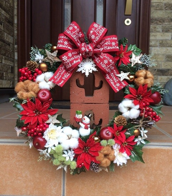 造花XmasリースNo.1