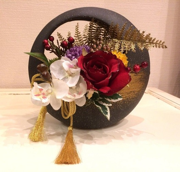 No.craft-14078/お正月アレンジメント/お正月飾り18Hx21W/アーティ