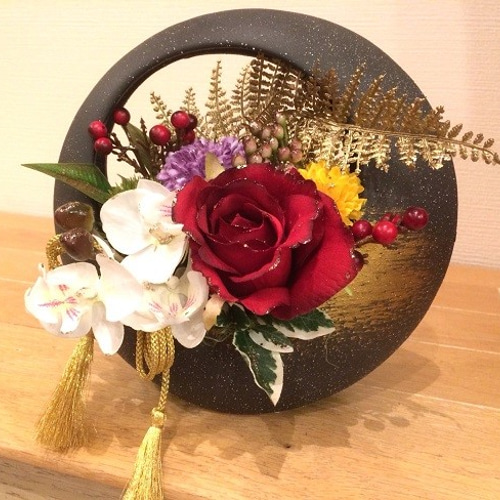 No.craft-14078/お正月アレンジメント/お正月飾り18Hx21W/アーティ