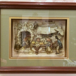 No.craft-14080/シャドー・ボックス（デコパージュ）「アントンペック/八百屋さん」 1枚目の画像