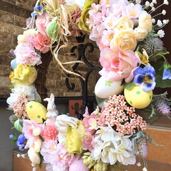 No.wreath-15161/イースターリース20-(13)42cm　イースターバニー/アーティフィシャルフラワー造花 3枚目の画像