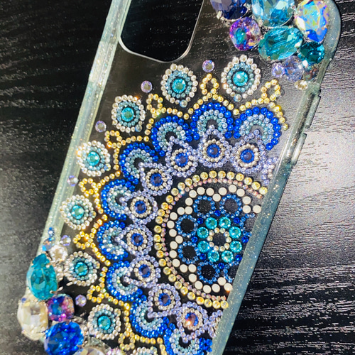 オーダーメイドスワロフスキーデコ電♡[抗菌ケース] iPhone スマホケース スワロフスキー デコ電 iPhoneケース