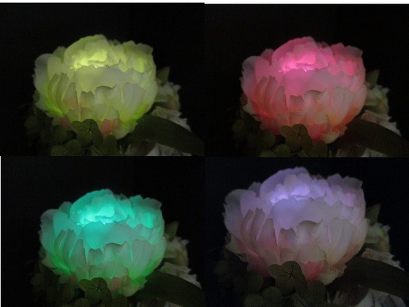 光る花まんまるピオニー 5枚目の画像
