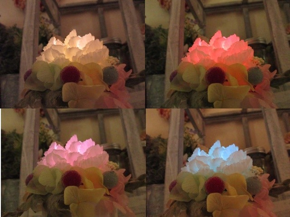 光る花キャンディーカラーミニアレンジ 5枚目の画像