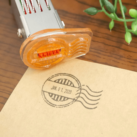 レトロな消印の日付印/データー印/日付スタンプ/回転印 はんこ