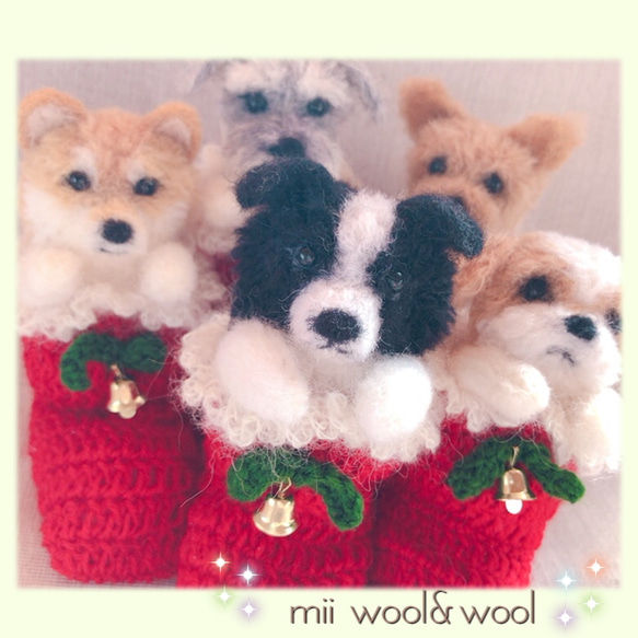シーズー♡クリスマスわんこ　クリスマス限定毛糸わんこ(mii wool&wool) 5枚目の画像