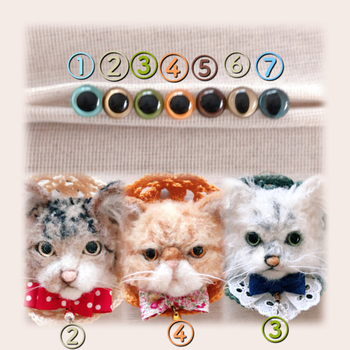 ✿あき様用✿羊毛フエルト✿ミニ額縁ふぅ✿ネコとチョウチョ✿