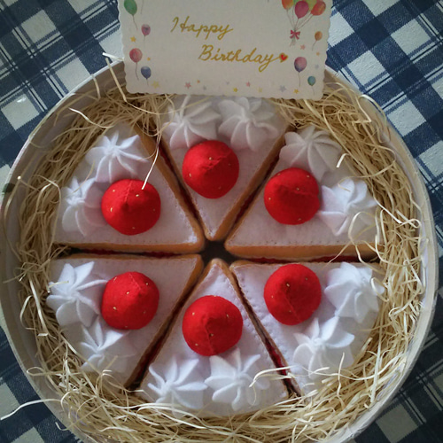 くるみ　お誕生会ケーキ(フェルト) 特大ホールケーキ フェルトケーキ お誕生日ケーキ - MAY-9253'S