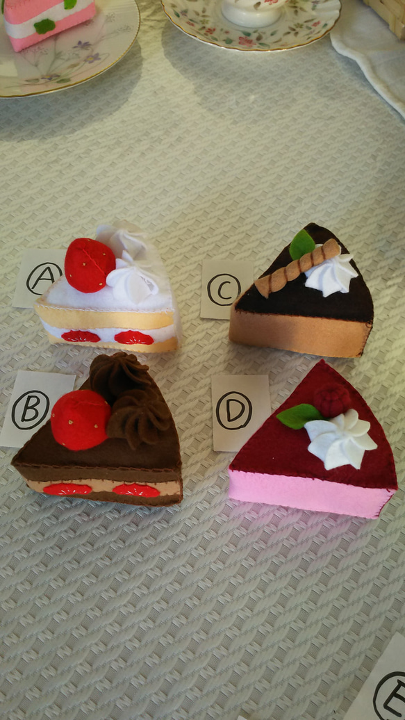【再販9】おままごとフェルトケーキ☆お好み3個セット 2枚目の画像