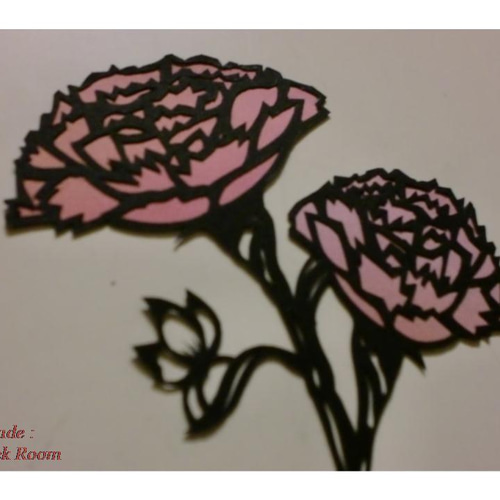メルヘン切り絵C25 母の日 カーネーション 切り絵 ﾒﾙﾍﾝ切り絵JackRoom