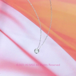 K18 WG Petit diamond pendant 2枚目の画像