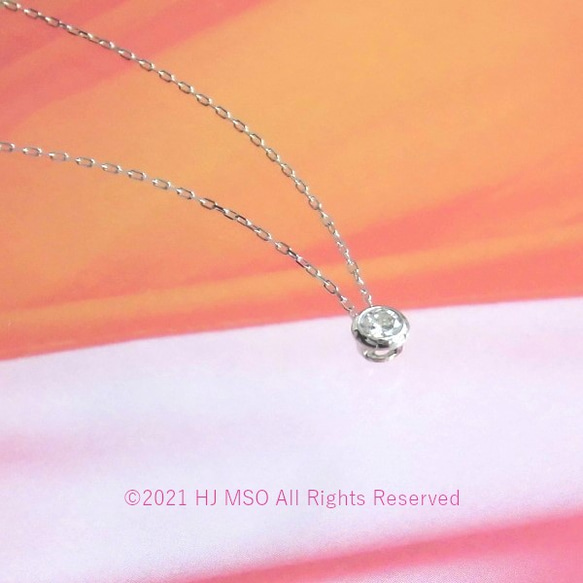 K18 WG Petit diamond pendant 4枚目の画像