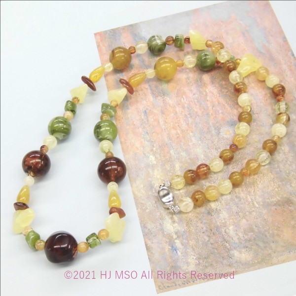 Cocktail color Amber necklace