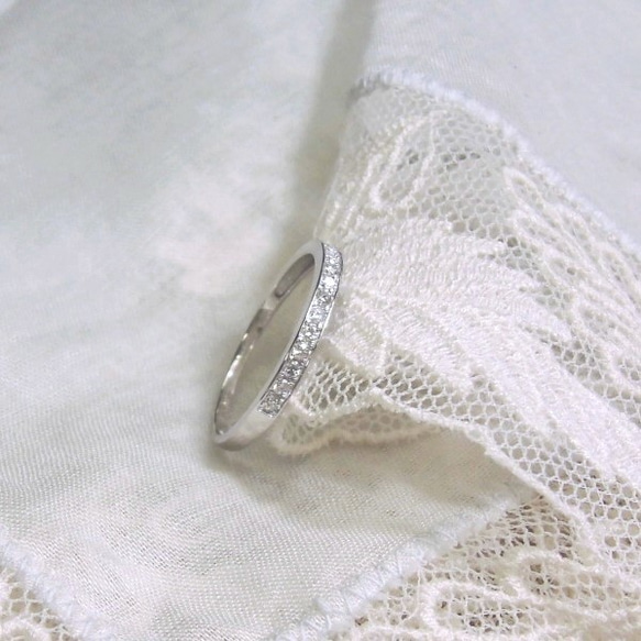 K18 WG Diamond marriage ring 3枚目の画像