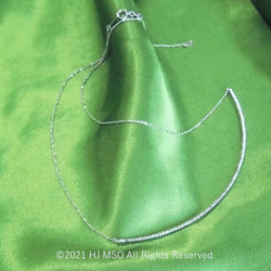 K18 White gold glittering design necklace 7枚目の画像